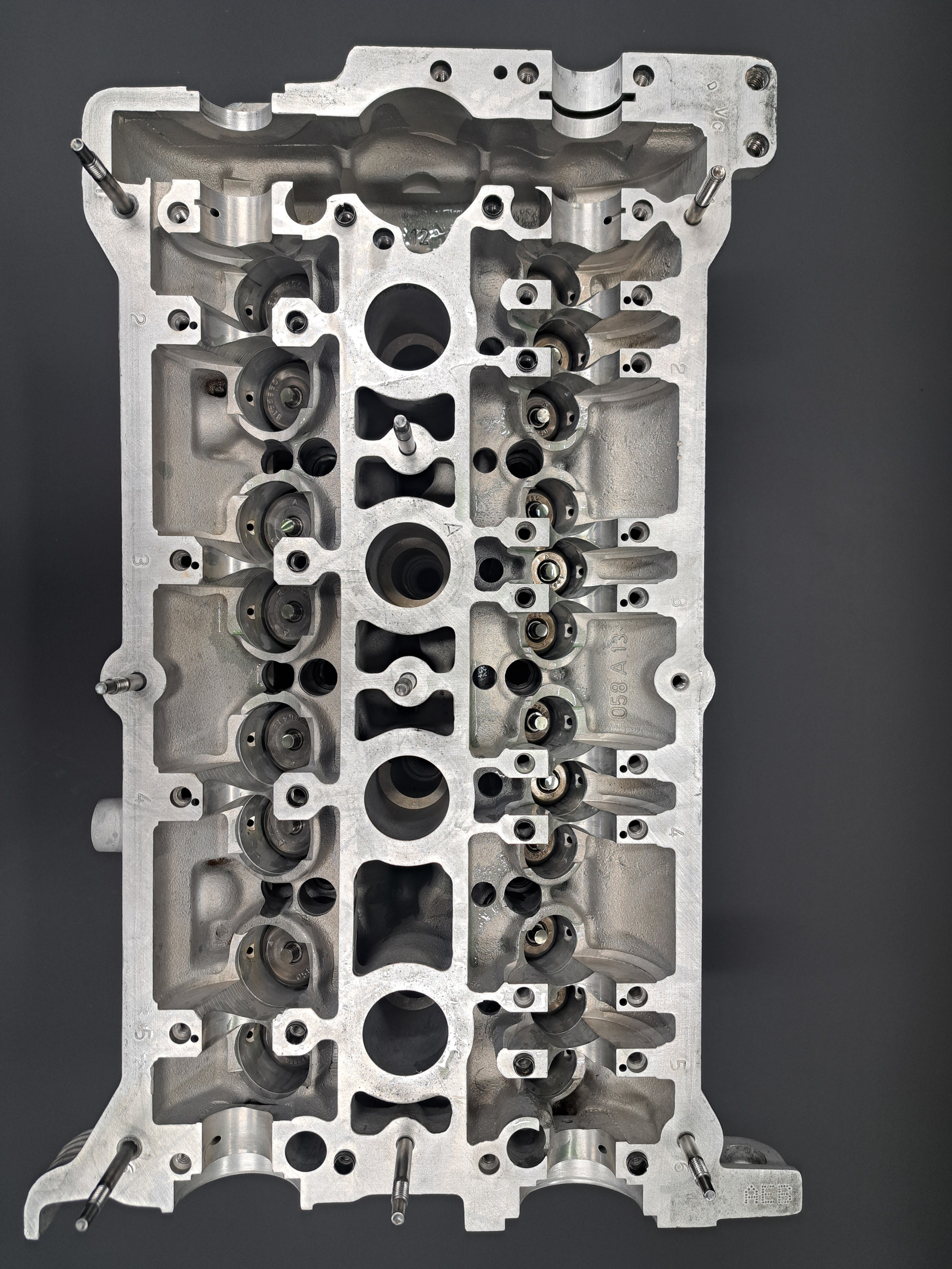 Metal Engine Block on a neutral background